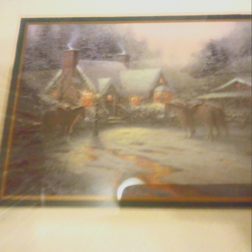 Thomas kinkade limited edition a Christmas welcome